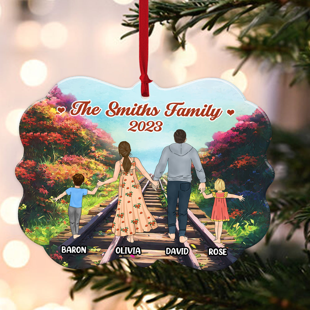 Personalized Family Christmas Aluminum Ornament