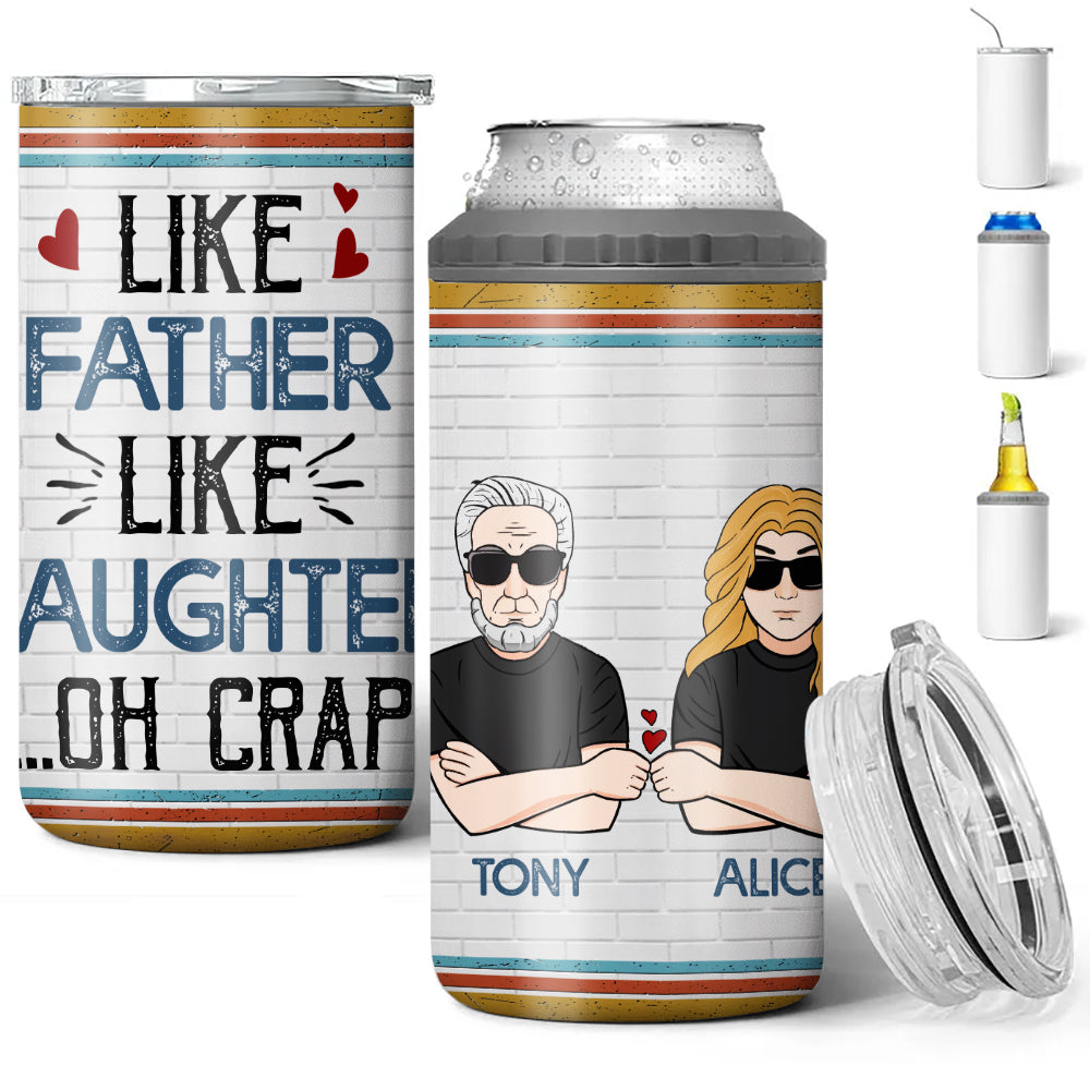 Personalized Like Father Like Daughter Oh Crap 4-in-1 Cooler Tumbler