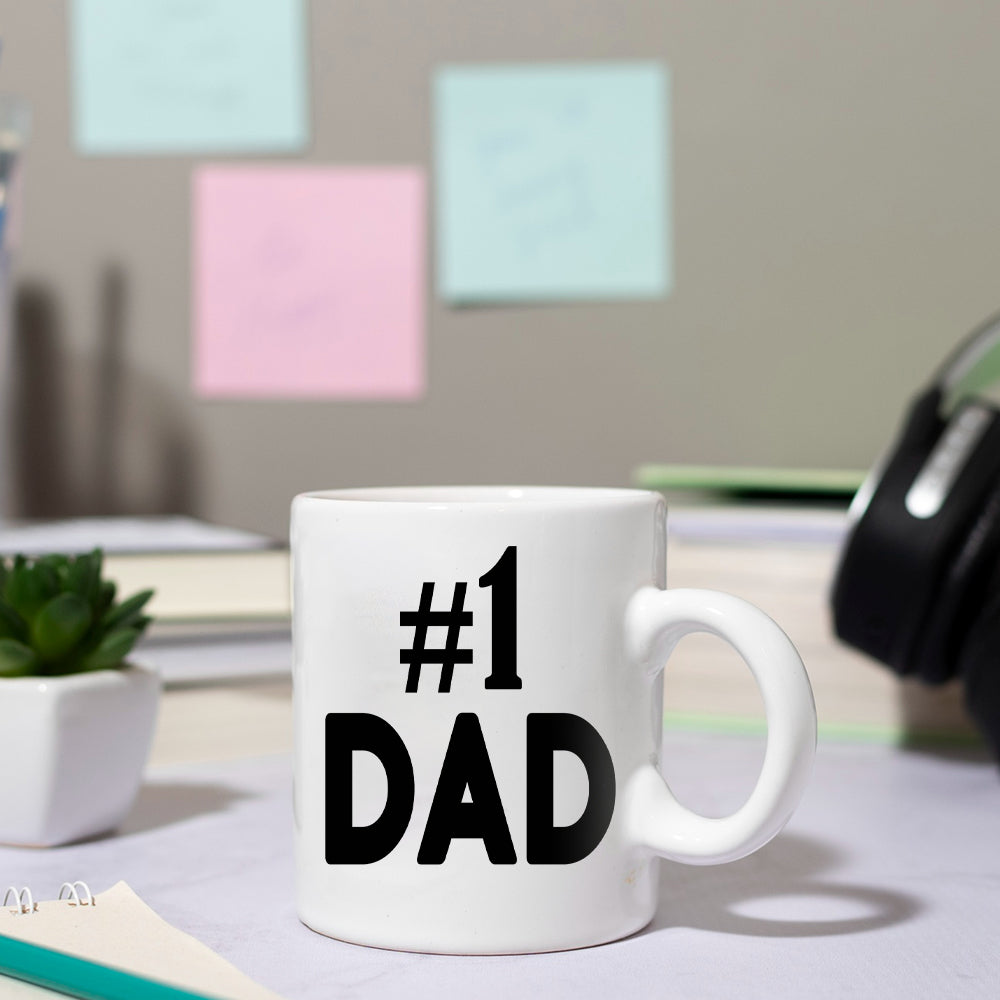 Personalized Number 1 Dad Fubar White Mug