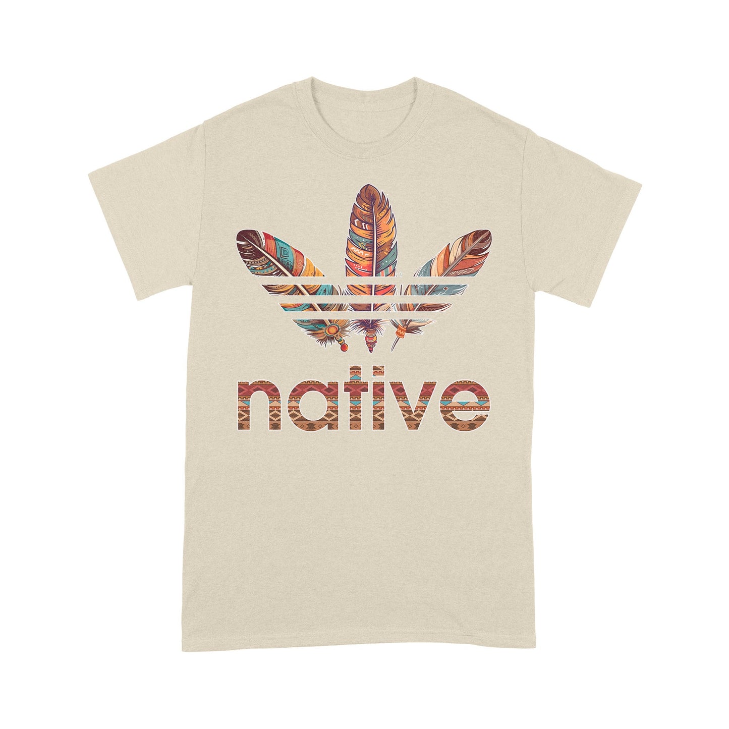 Native American Feather Graphic Boho Tribal Print Unisex T-Shirt