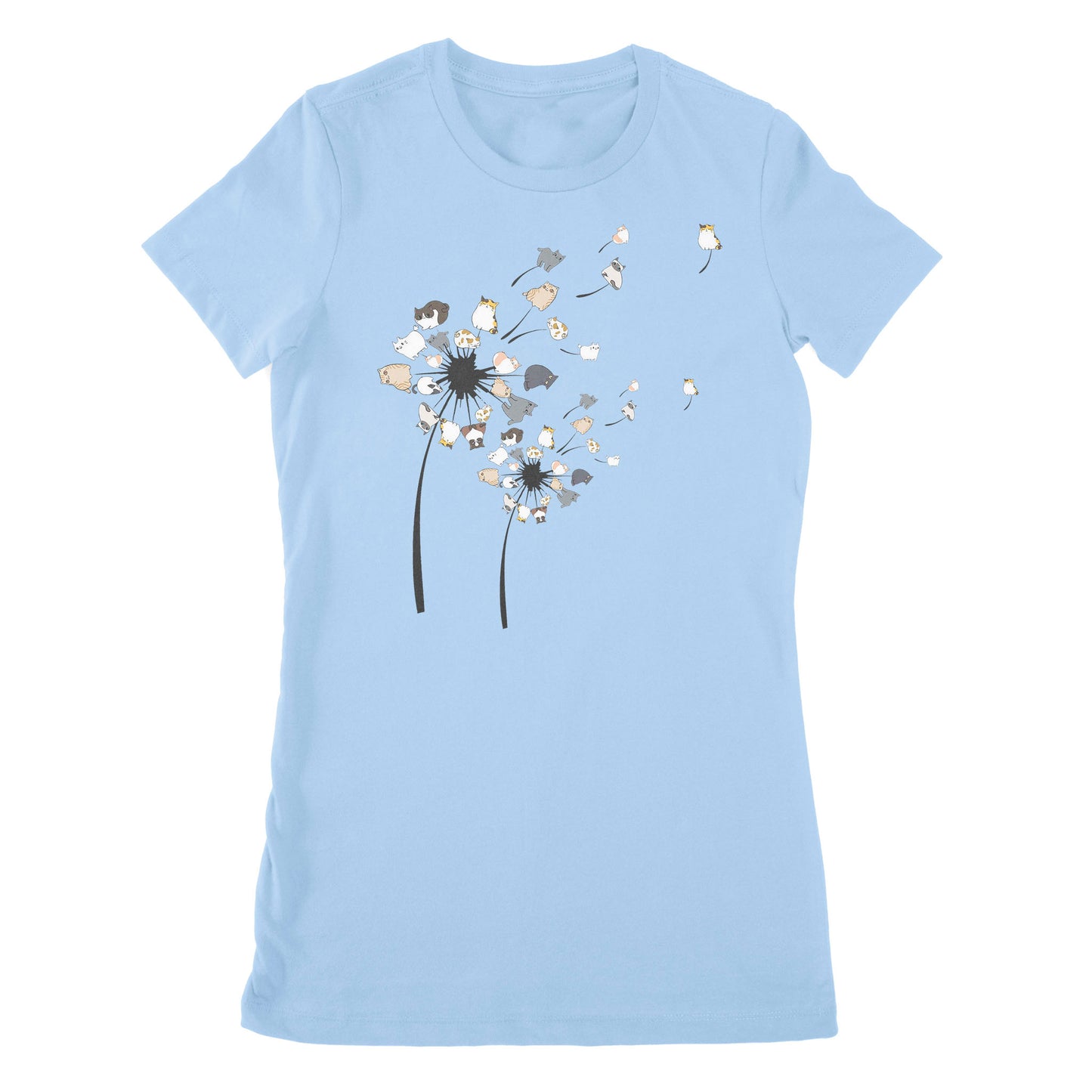 Premium Women's T-shirt - Dandelion Cats Flower