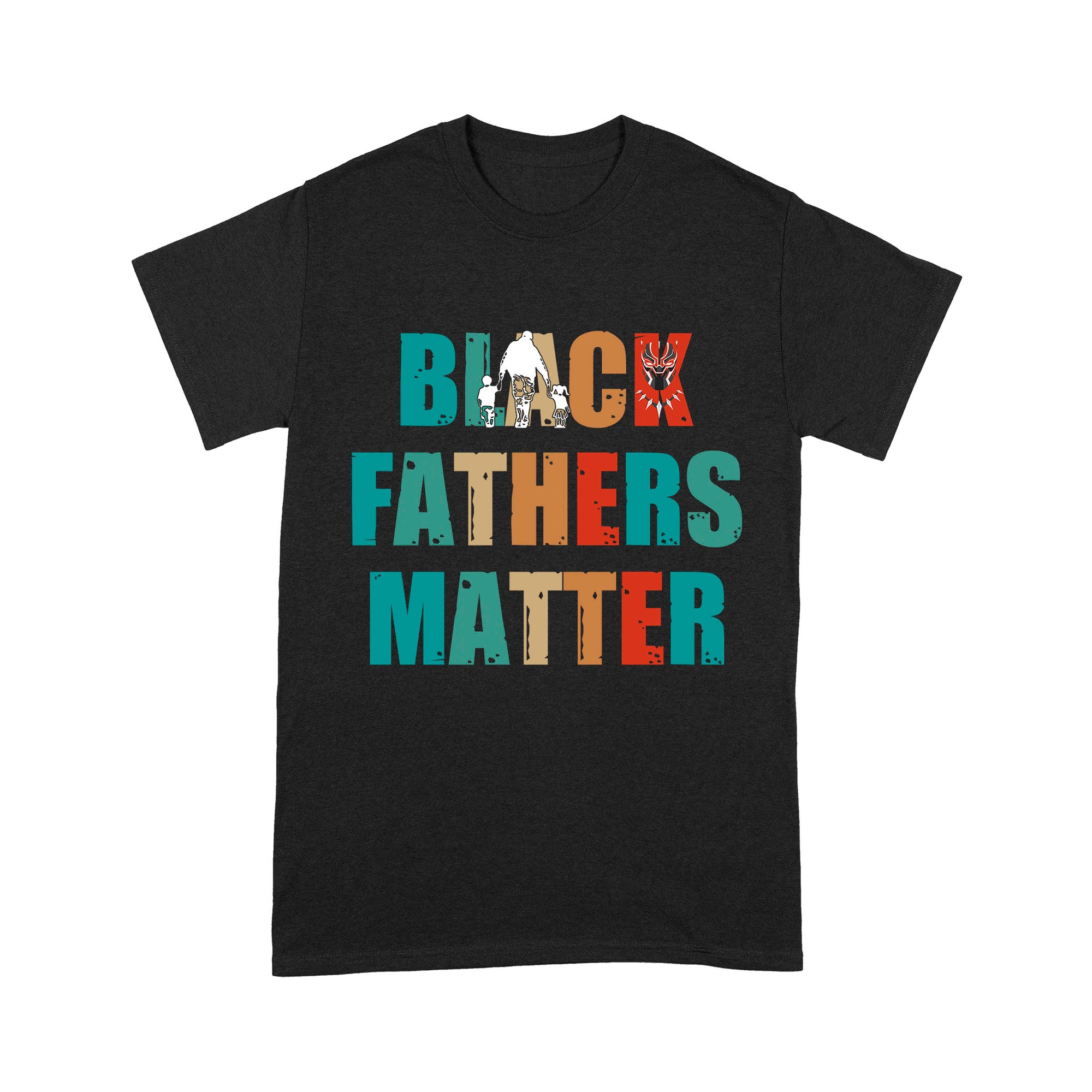 Black Fathers Matter Dad and Son and Daughter Premium T-shirt