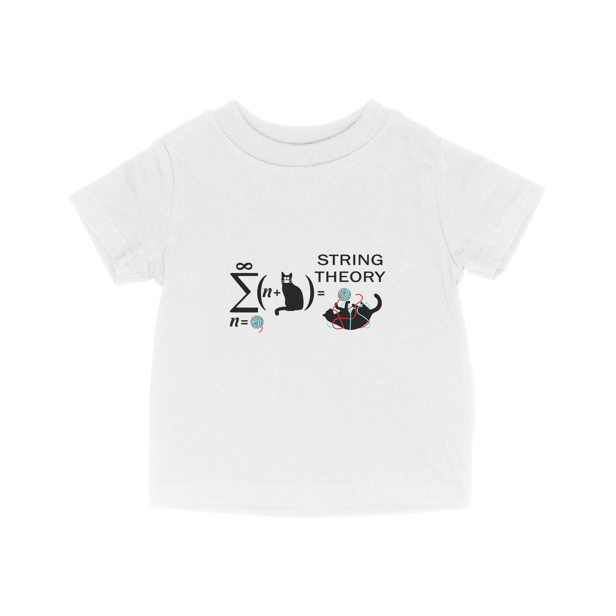 String Theory Funny Maths Cat Wool - Baby T-Shirt