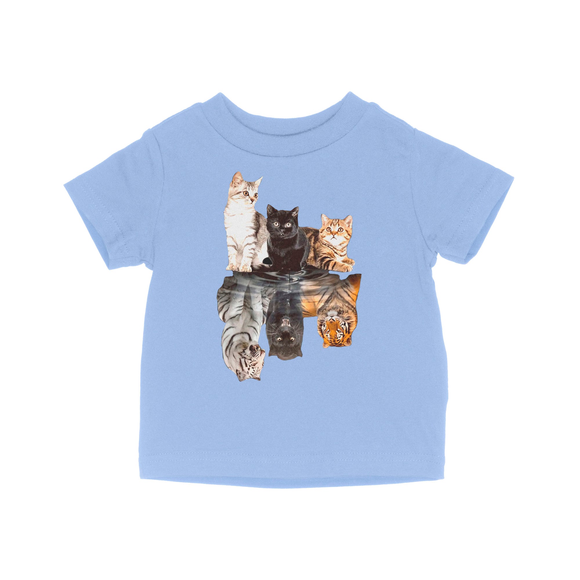 The Cats Water Mirror Reflection Tigers - Baby T-Shirt