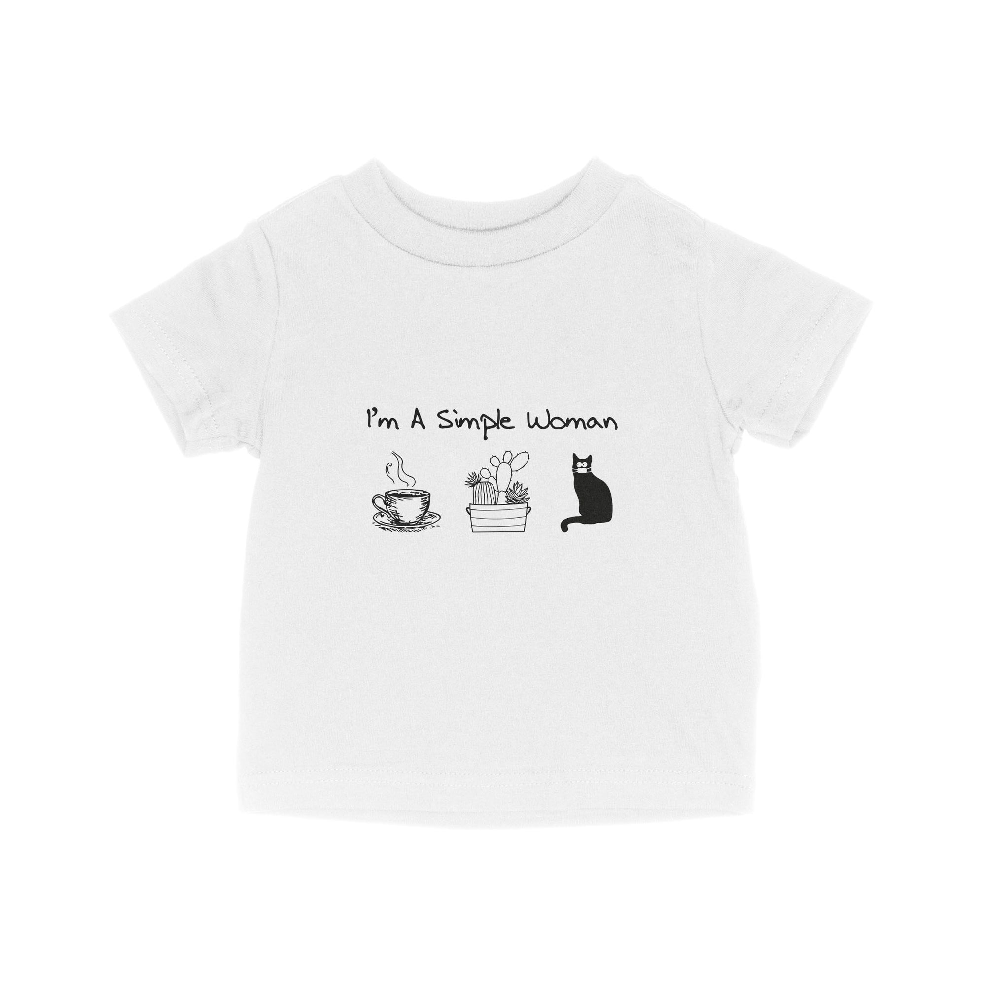 I’m A Simple Woman Coffee Plants Cat - Baby T-Shirt