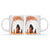 Personalized Girl And Cats White Edge-to-Edge Mug Set (11oz)