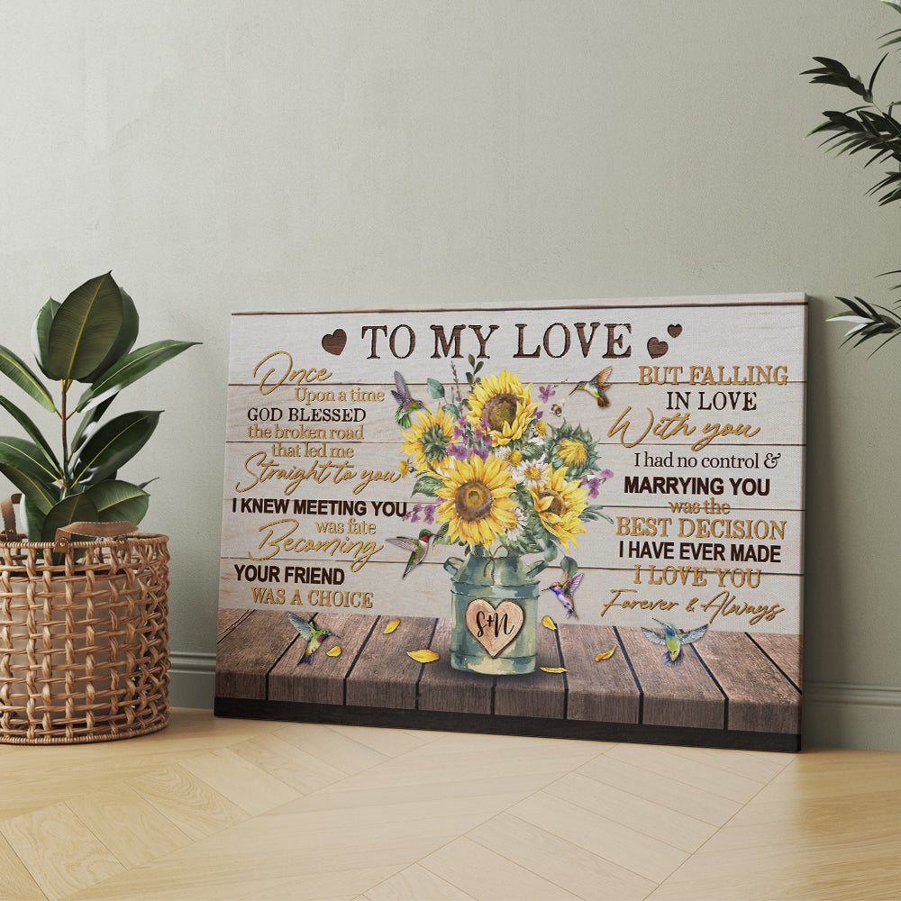 Personalized Custom Name To My Love Once Upon A Time But Falling In Love Canvas Prints