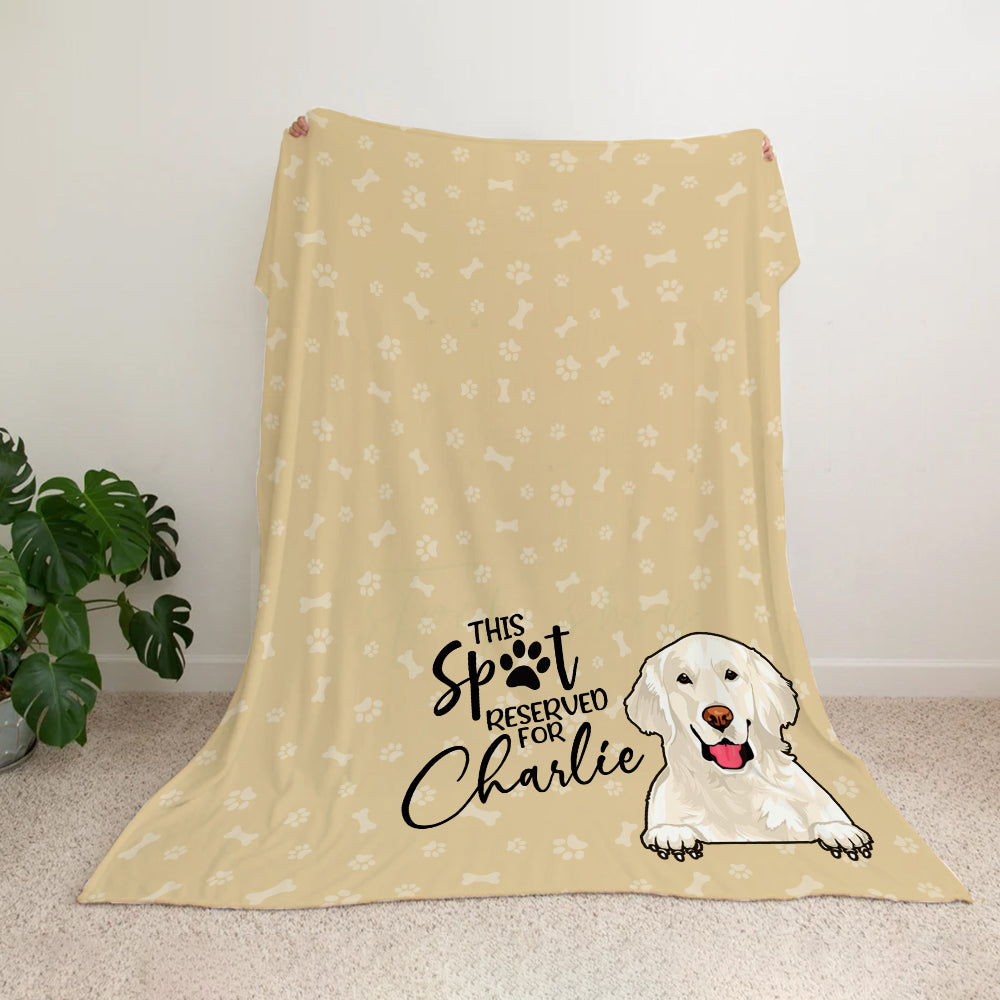 Personalized Custom Dog's Breed And Name This Spot Reserved For The Dog Blanket