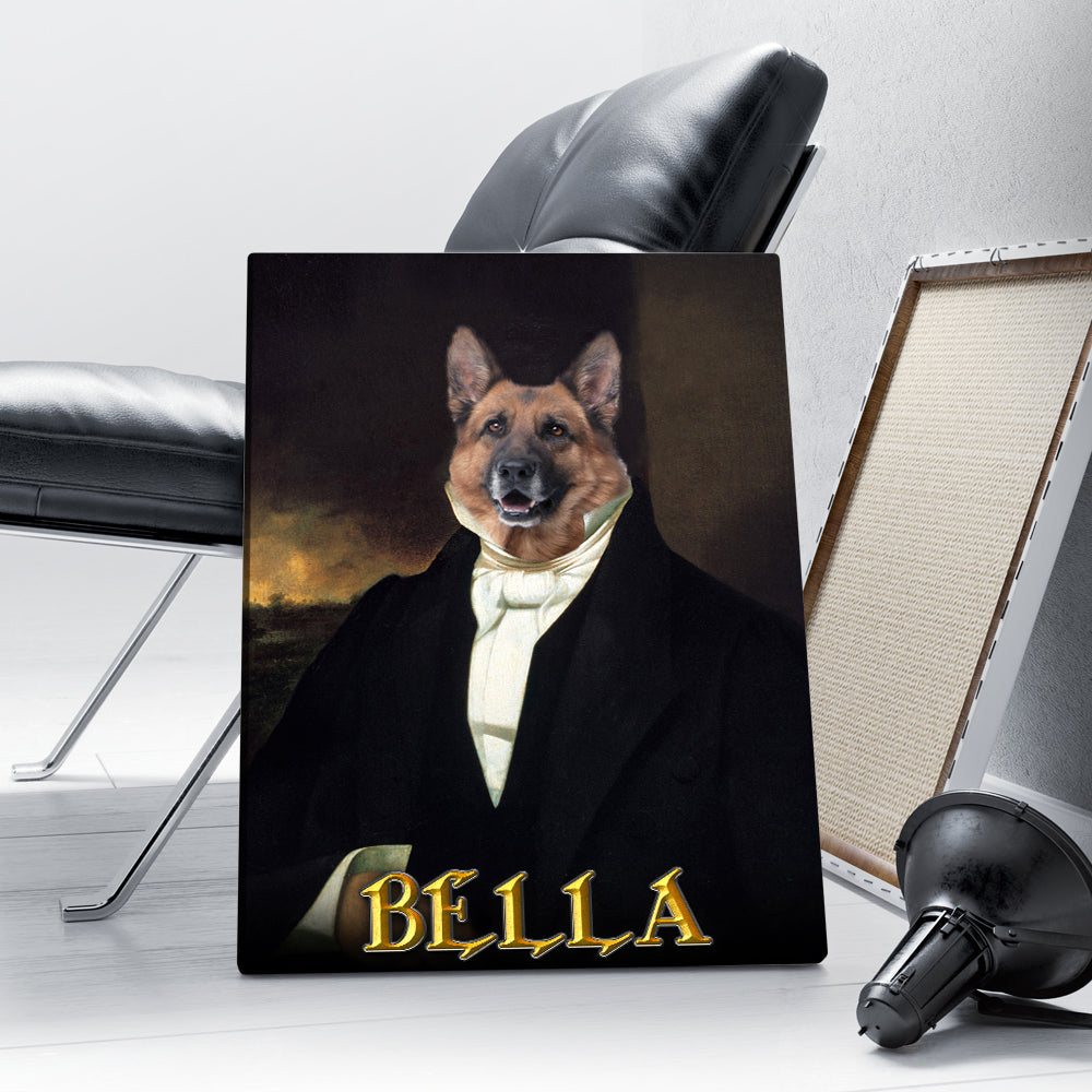 Personalized Dog The Gentle Man Portrait Custom Dog Photo Portraits Canvas Prints And Poster