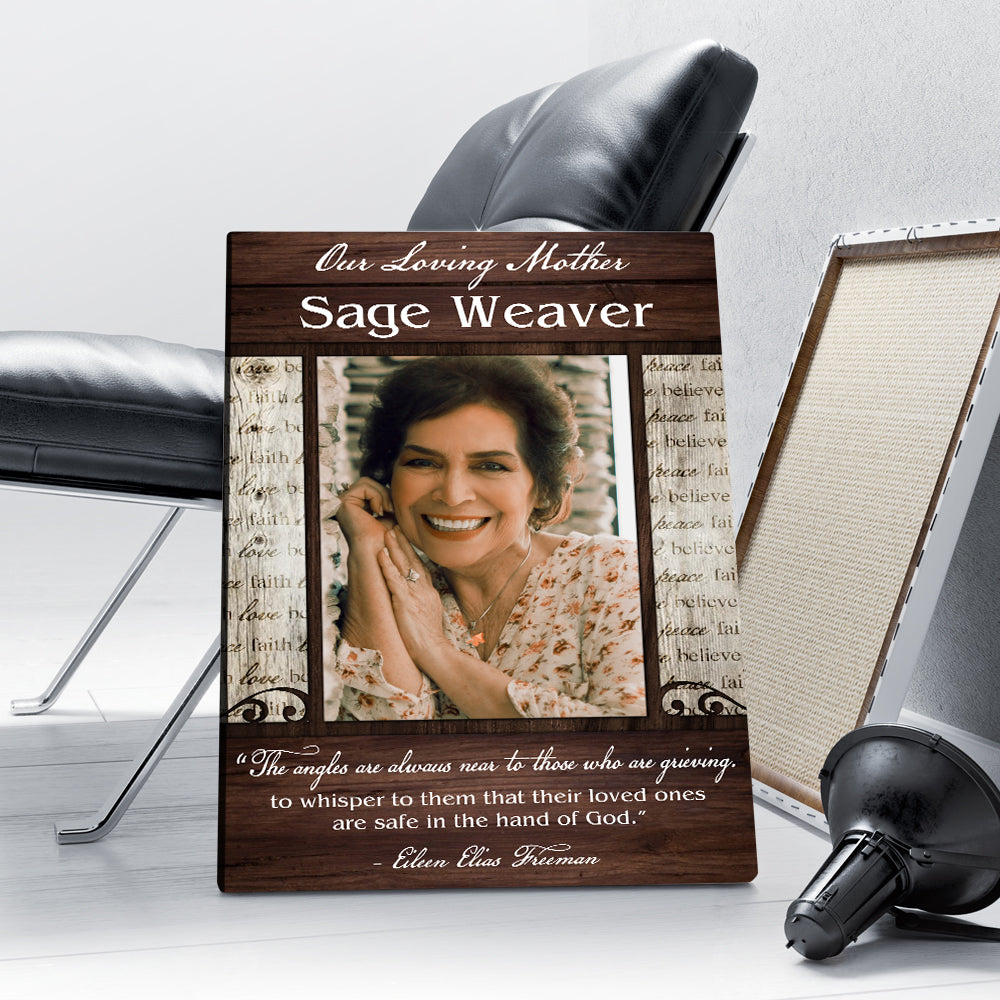 Personalized Memorial Our Loving Mother The Angle Are Always Near To Those Canvas Prints For Loss Of Mom