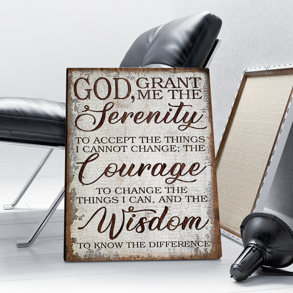 God Grant Me The Serenity To Accept The Things I Cannot Change Canvas Prints