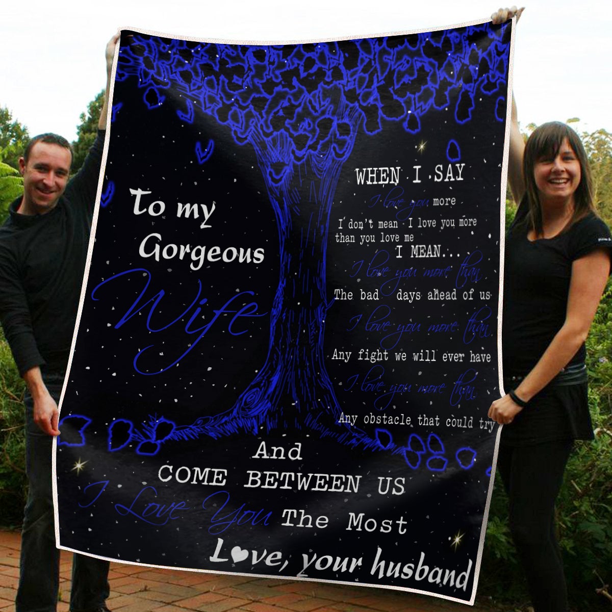 HUSBAND TO WIFE - I LOVE YOU THE MOST FAMILY Fleece Blanket