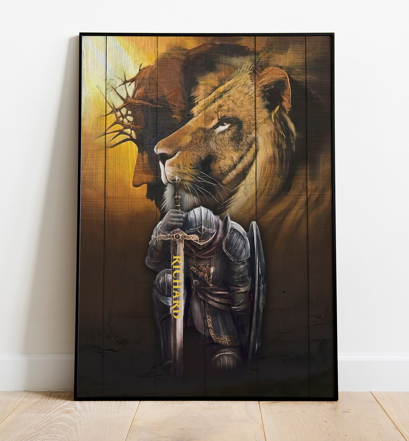 Personalized Man Warrior Of God Poster, Lion Man Warrior Jesus