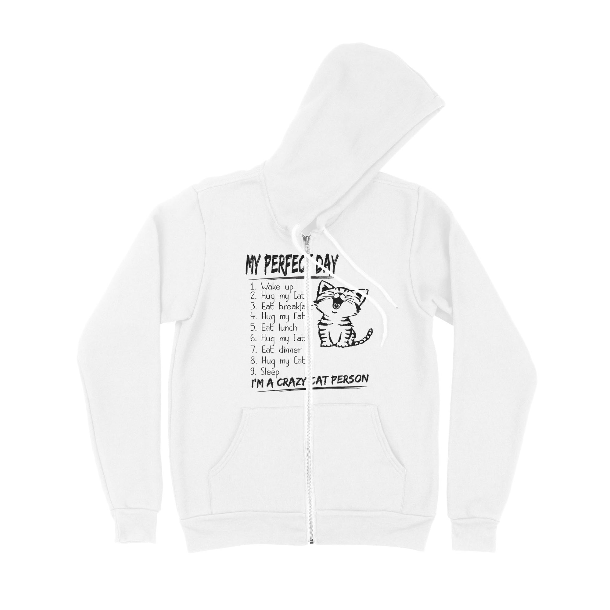 Perfect Day Is Snuggling A Cat - Premium Zip Hoodie