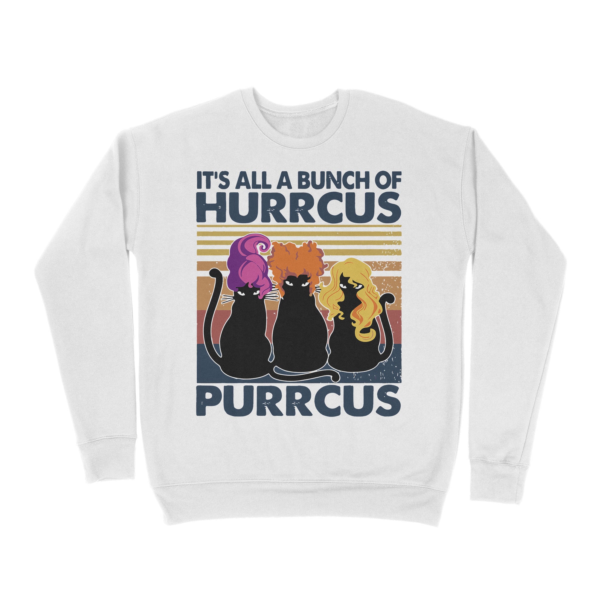 Premium Crew Neck Sweatshirt - Cats Hurrcus Purrcus