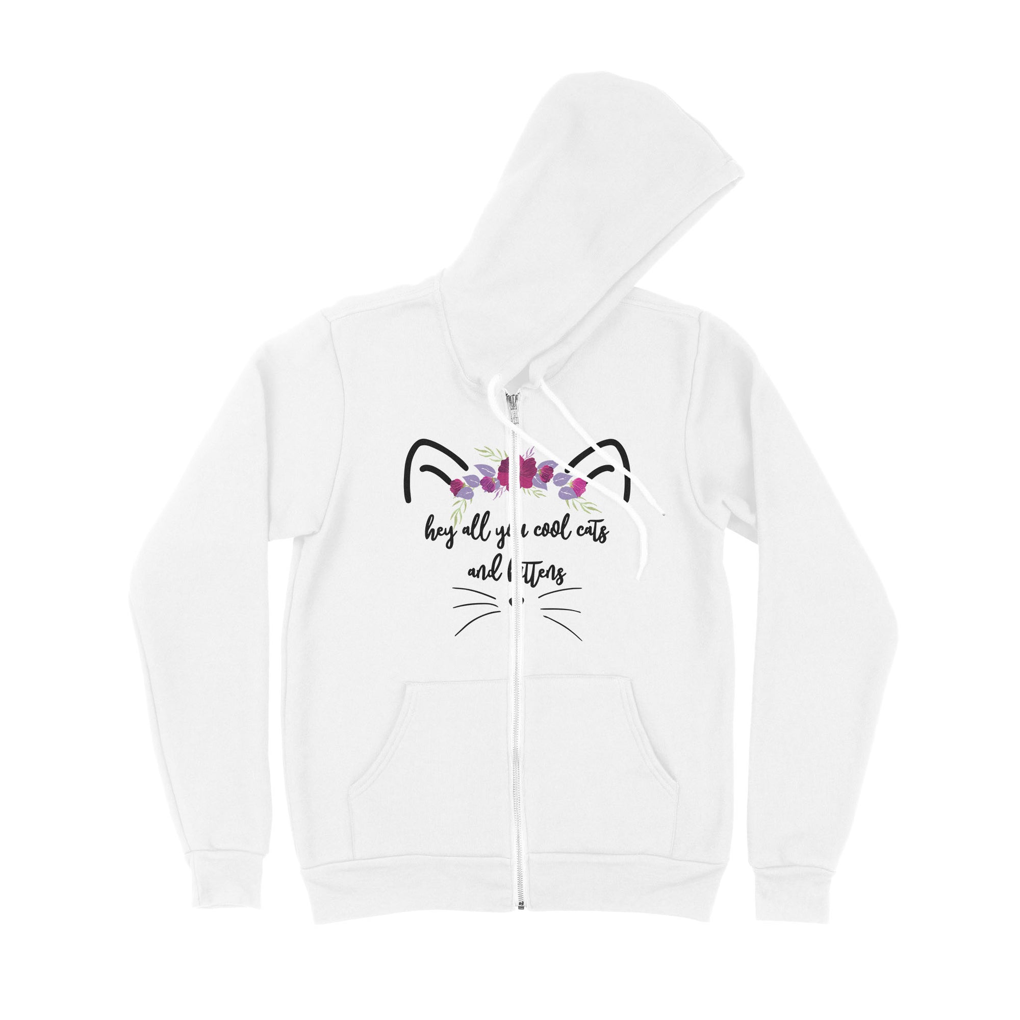 l Hey All You Cool Cats And Kittens - Premium Zip Hoodie