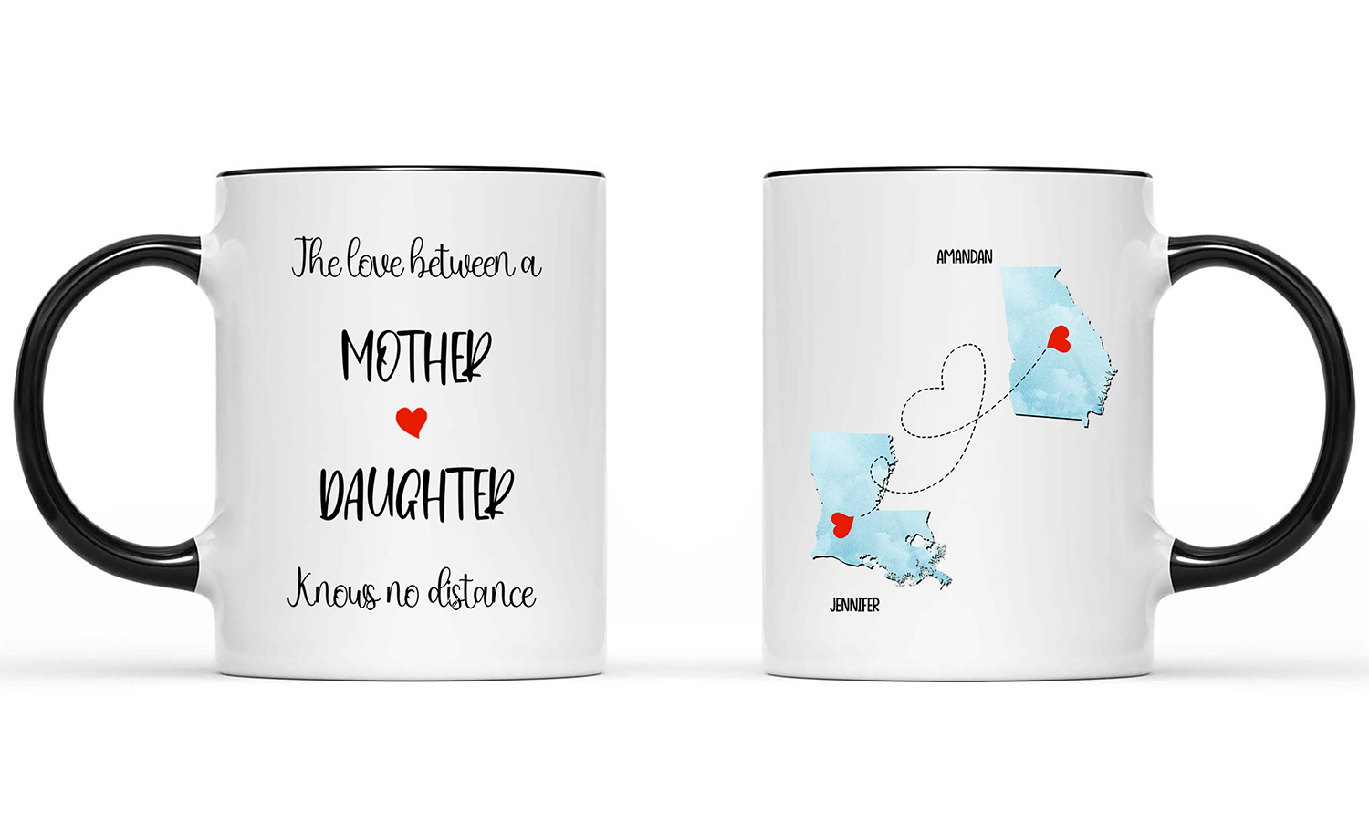 Personalized, The Love Between Mother And Daughter Knows No Distance, Gift Mother's Day - Accent Mug