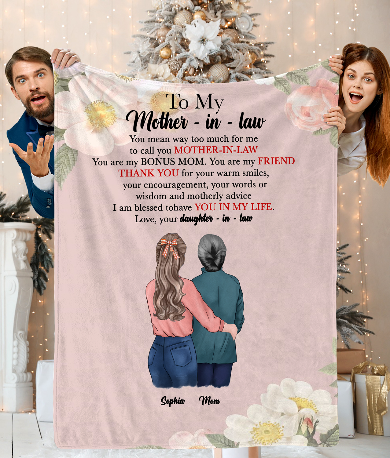 Personalized For Mother-in-law, I Am Blessed To Have You In My Life, Gift For Mothers Day, Gift For Mom Blanket