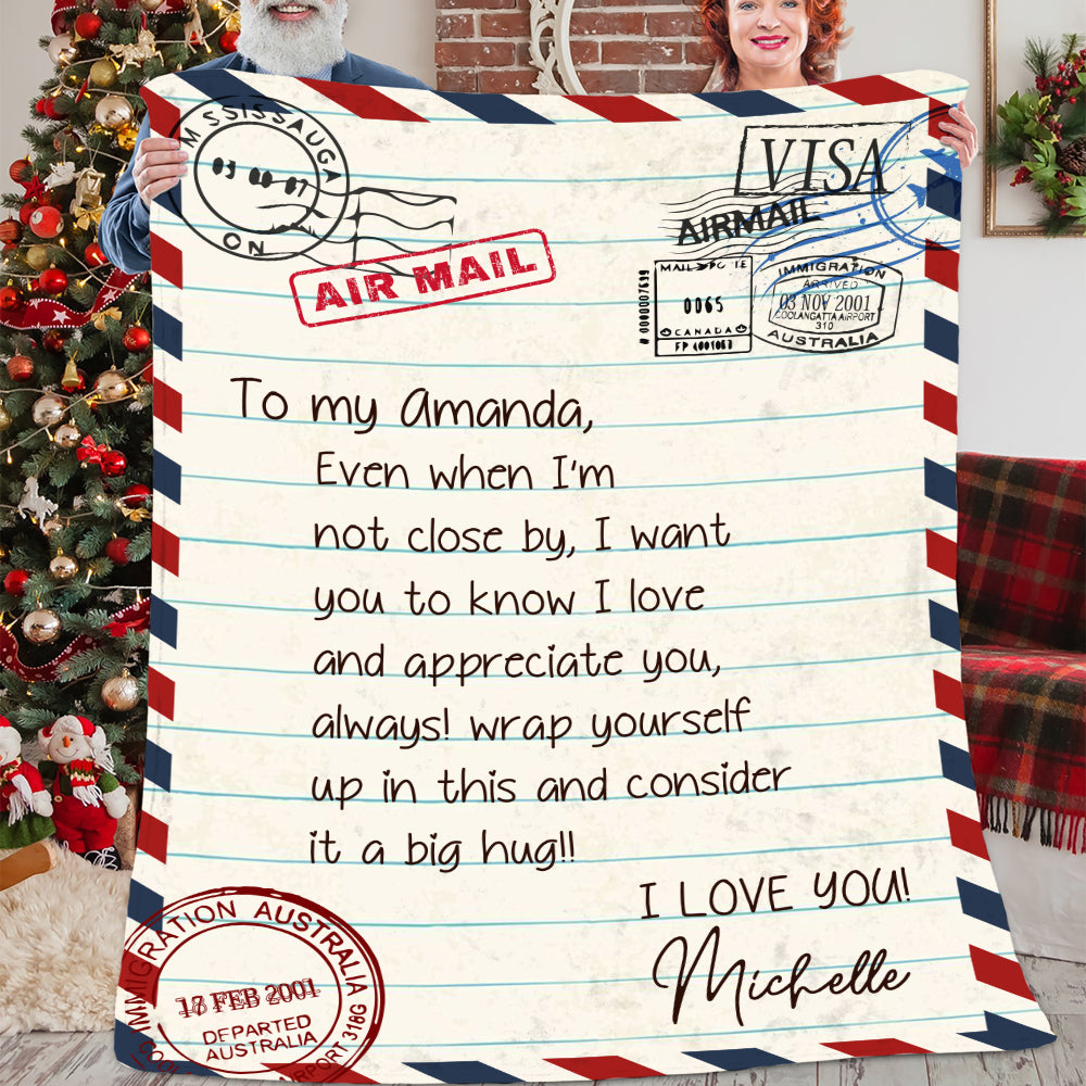 Personalized Custom Names To My BestFriend Even When I’m Not Close By I Want You To Know I Love Letter Blanket