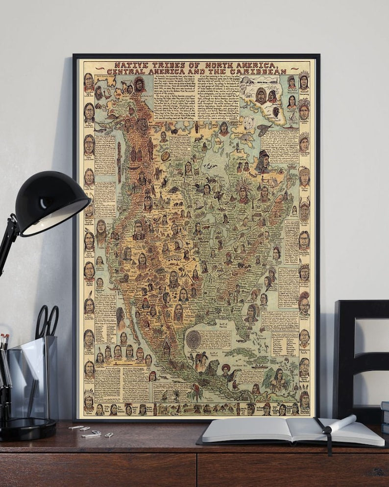 Native American Maps Poster