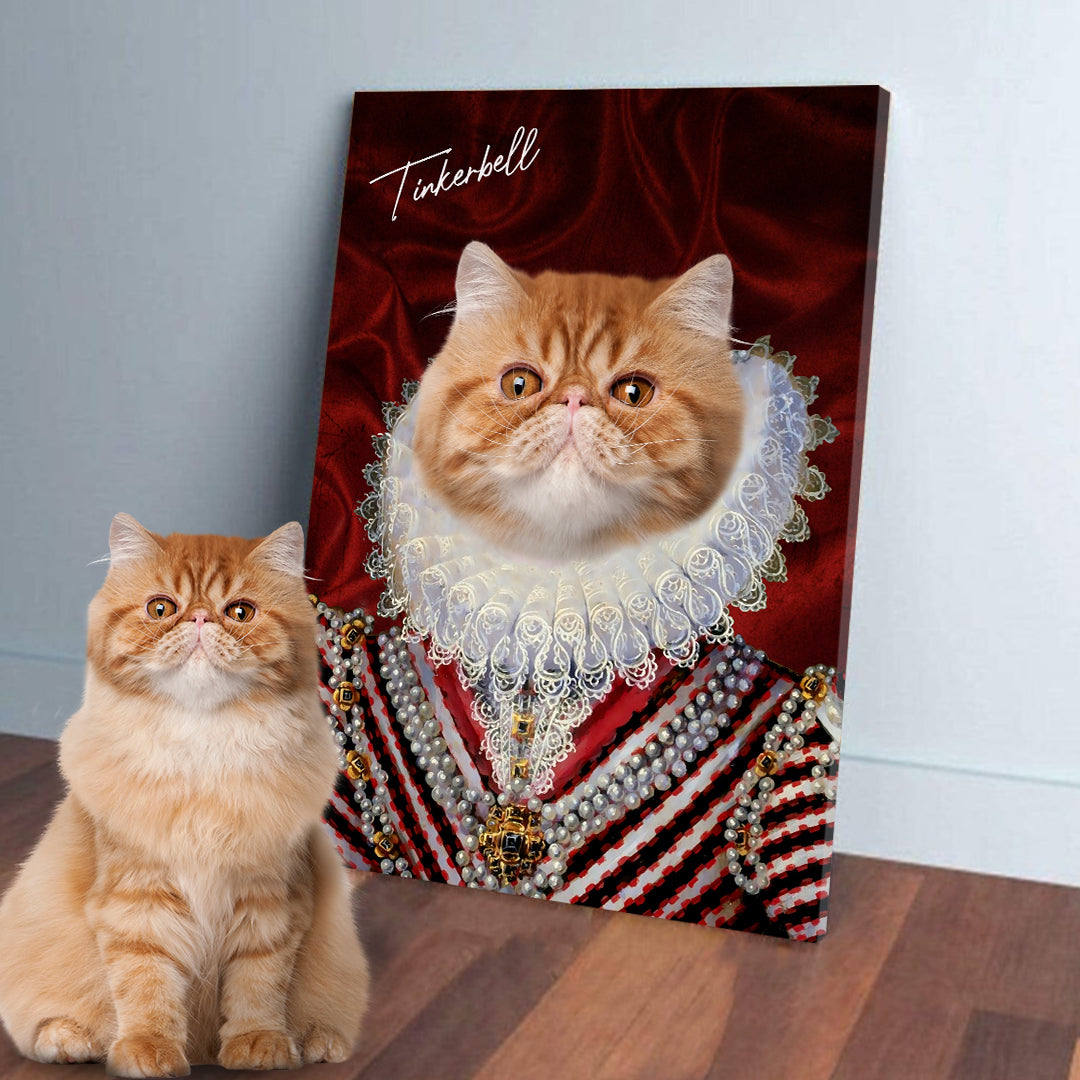 Personalized Cat The Diamond Queen Portrait Digital File Canvas Prints And Poster