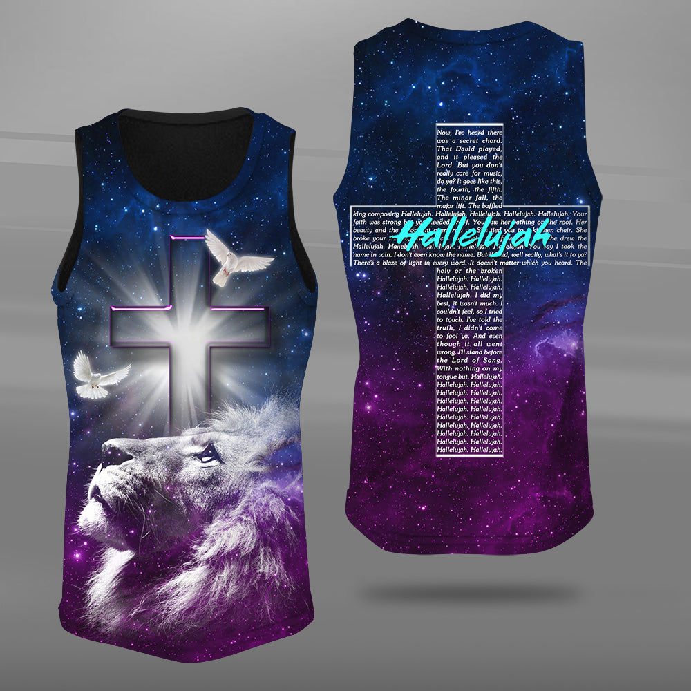 Jesus Lion of Judah With Hallelujah Lyrics 3D All Over Print T-Shirt And Hoodie