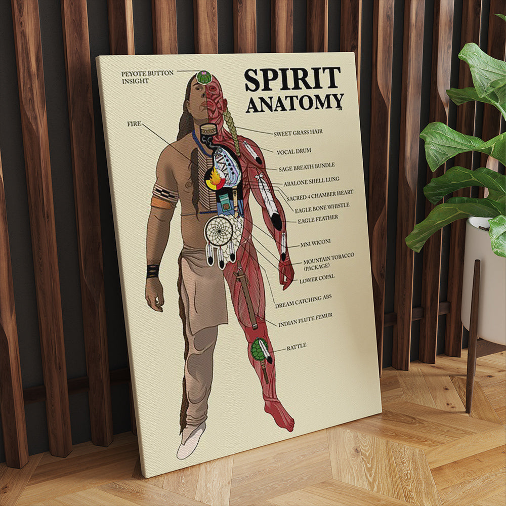 Native American Spirit Anatomy Canvas Prints And Poster