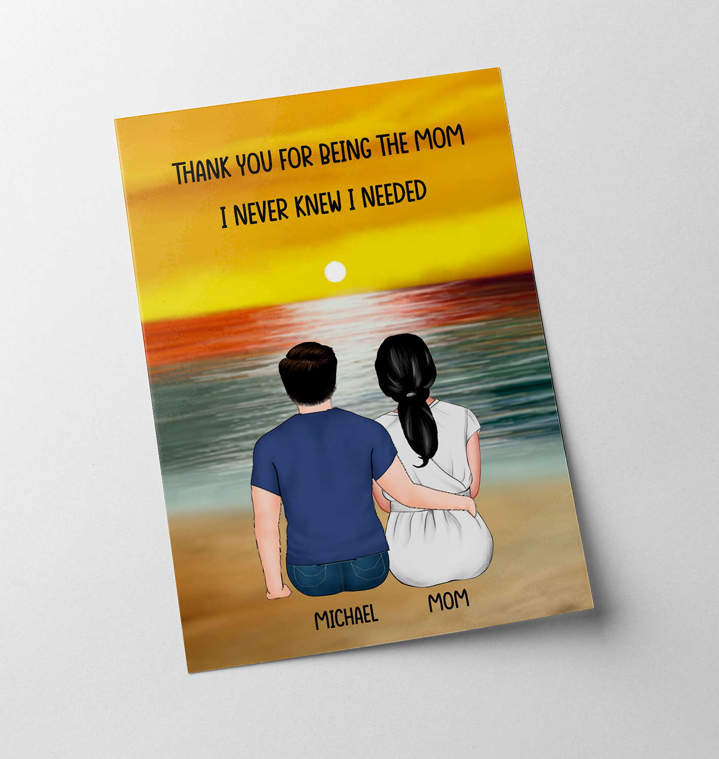 Personalized Mother And Son,Thank You For Being The Mom I Never Knew I Needed, Gift For Mom Poster