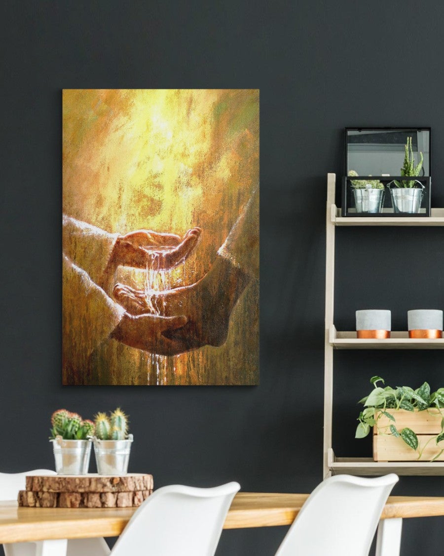 Jesus washing feet art Canvas Prints