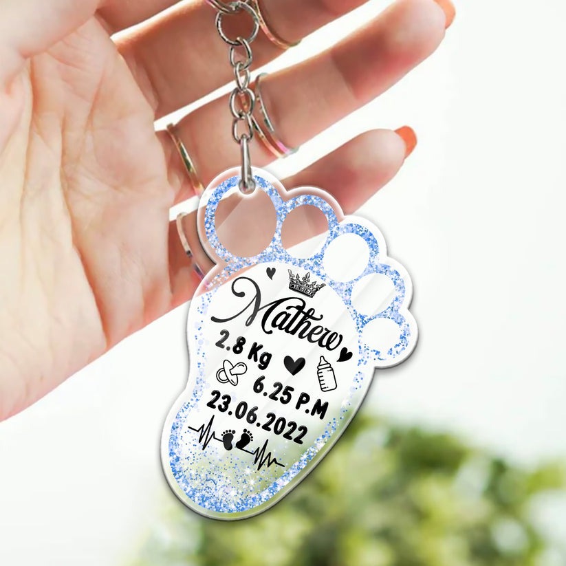 Celebrate New Life with a Personalized Acrylic Keychain – The Perfect Gift for Moms