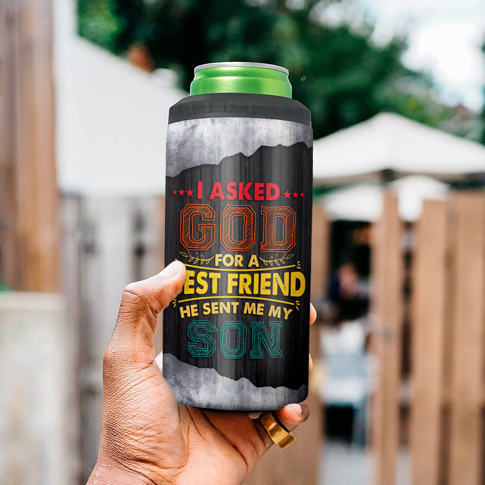 Personalized I Asked God For A Best Friend He Sent Me My Son Tumbler, Dad  And Son Tumbler, Father's Day Gift Ideas - Wolfantique