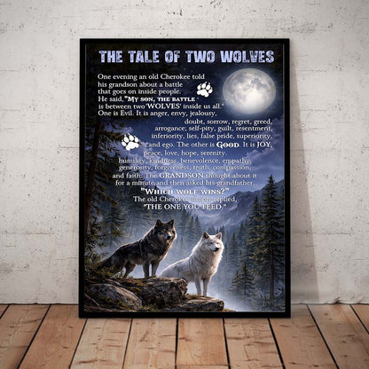 Native American The Tale of Two Wolves Prints Poster Canvas Prints