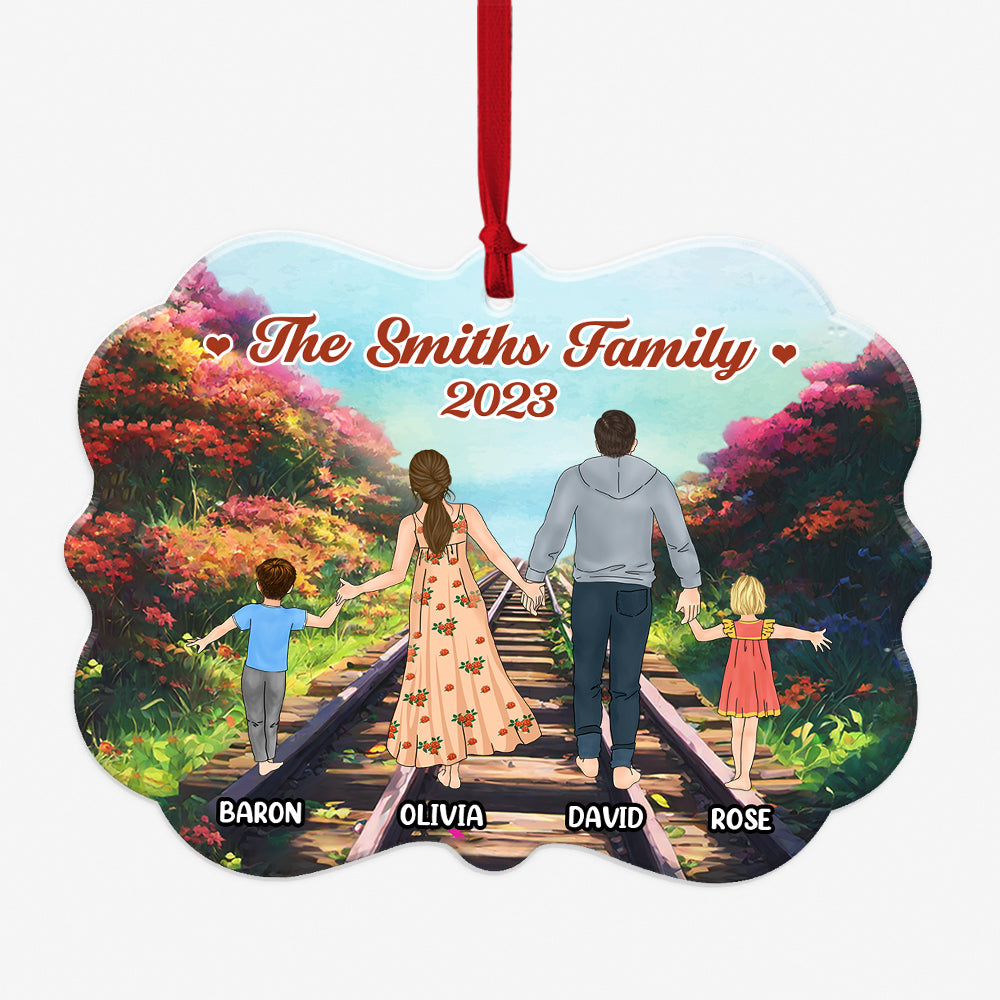 Personalized Family Christmas Aluminum Ornament