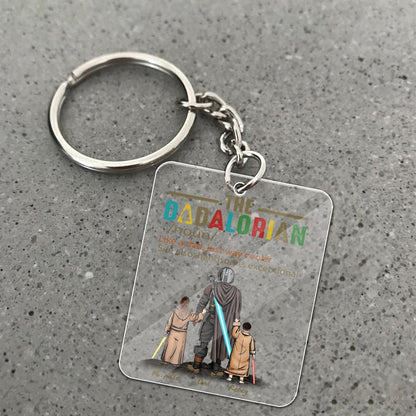 Personalized The Dadalorian Definition Like A Dad Just Way Cooler Acrylic Keychain