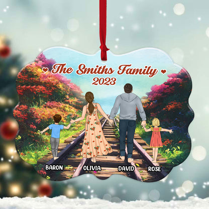 Personalized Family Christmas Aluminum Ornament