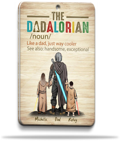 Personalized The Dadalorian Definition Like A Dad Just Way Cooler Wooden Keychain