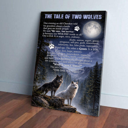 Native American The Tale of Two Wolves Prints Poster Canvas Prints