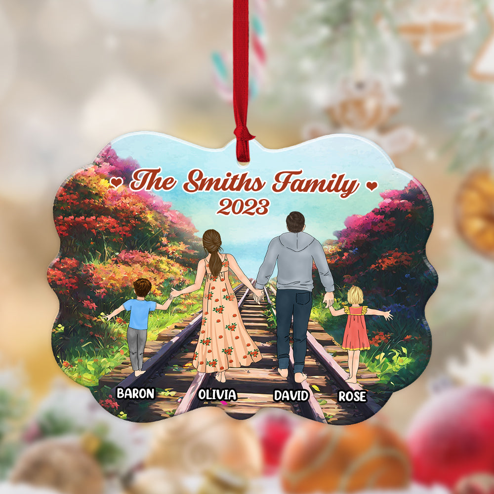 Personalized Family Christmas Aluminum Ornament