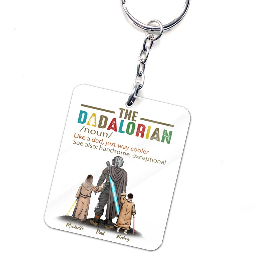 Personalized The Dadalorian Definition Like A Dad Just Way Cooler Acrylic Keychain