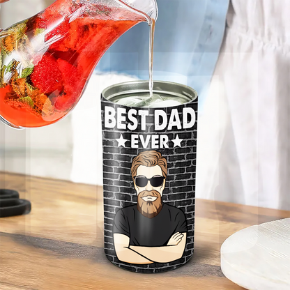 Personalized Best Dad Ever Man Warrior of God  4-in-1 Cooler Tumbler