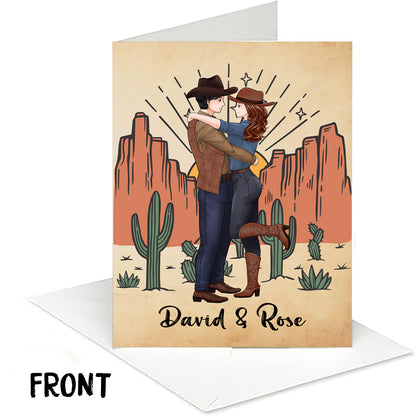 Personalized Couple Cowboy To My Wife Meeting You Was Fate Becoming Your Husband Was A Choice Greeting Card