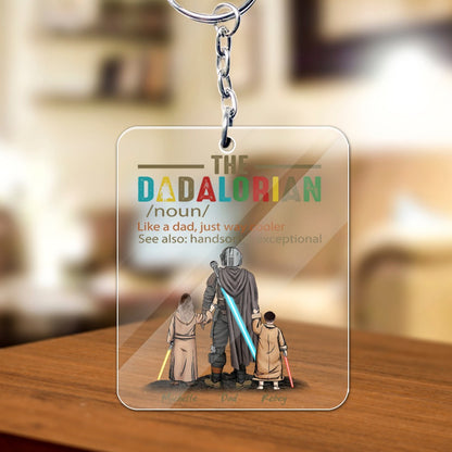 Personalized The Dadalorian Definition Like A Dad Just Way Cooler Acrylic Keychain