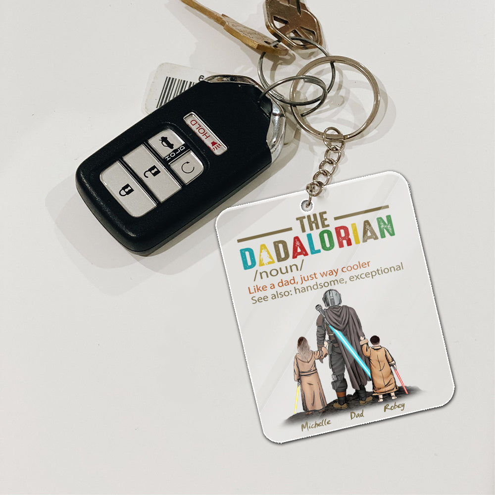 Personalized The Dadalorian Definition Like A Dad Just Way Cooler Acrylic Keychain