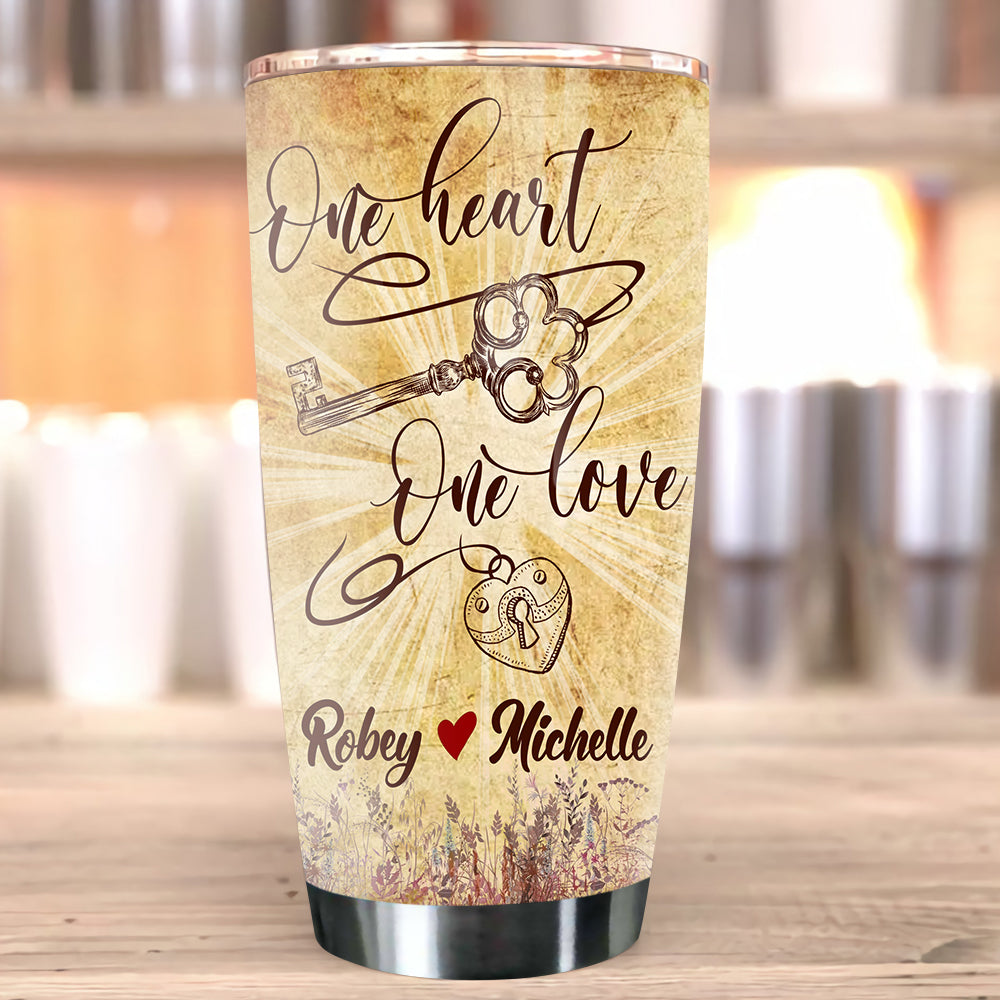 Personalized One Heart One Love-Our Life Am Not No Fairy Tale But Still You Are My Queen Forever Tumbler