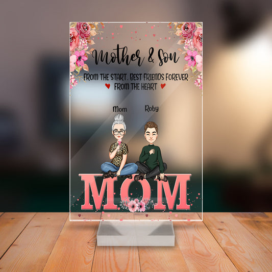 Personalized Mother And Son From A Start Best Friend Forever From The Heart Acrylic Plaque