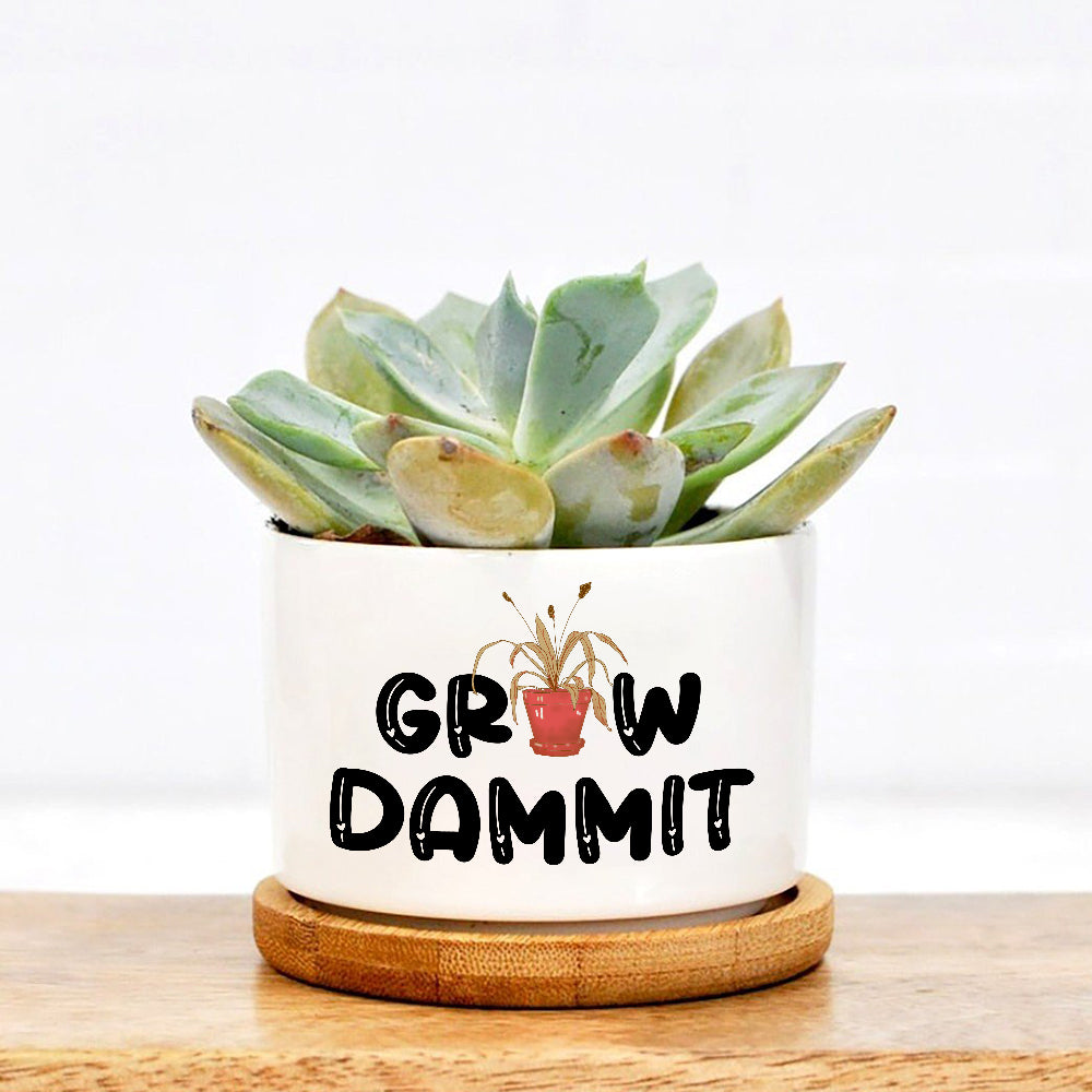 Grow Dammit Plant Pot