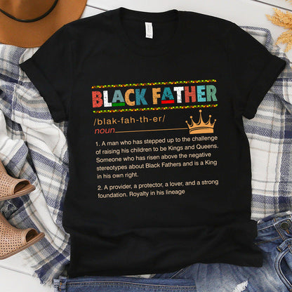 Black Father Noun Definition T-Shirt