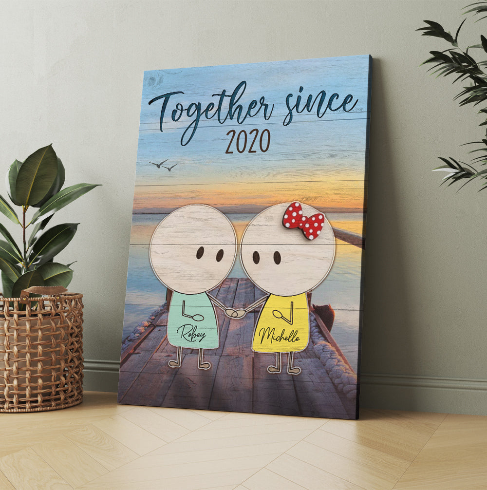 Personalized Together Since Canvas Prints