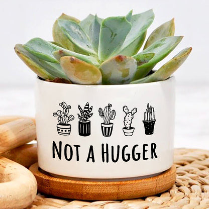 plant pot huggers Not A Hugger Plant Pot, Positive Vibes Plant Pot, Funny plant pot design, Planter Pot Decal, encouragement gift – Wolfantique