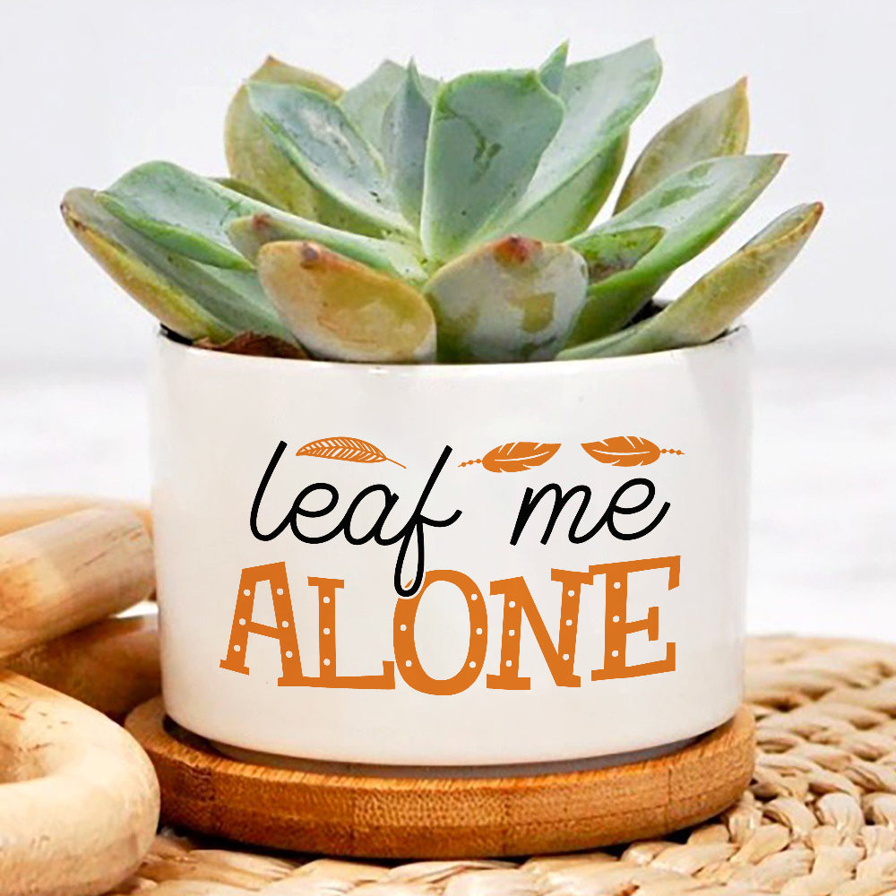 Leaf Me Alone Plant Pot